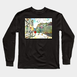 Dubrovnik, abstract # 4 Long Sleeve T-Shirt